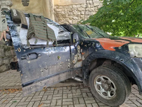 War damaged car