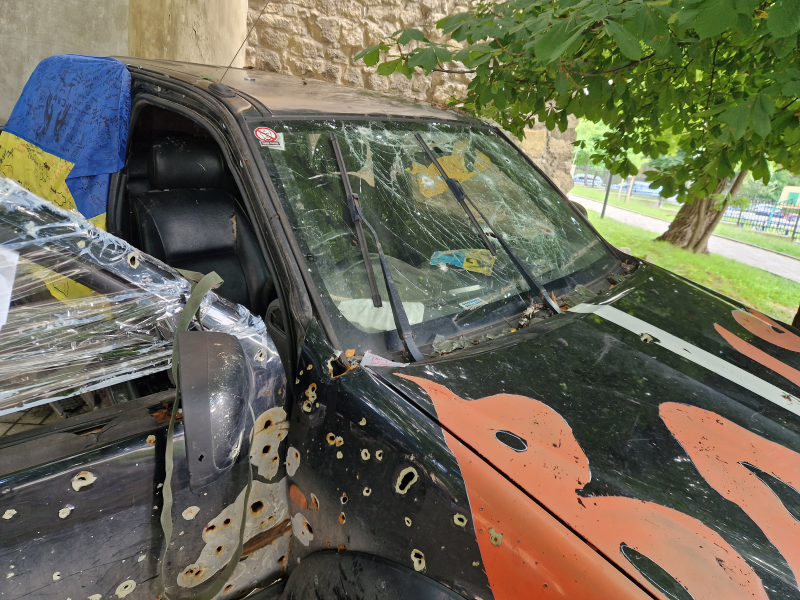 War damaged car