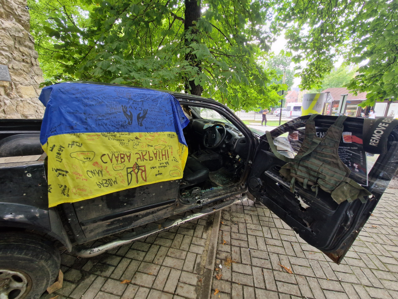 War damaged car