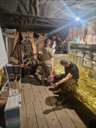 Underground hospital on Ukraine frontline