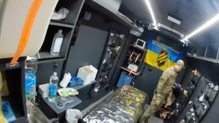 Underground hospital on Ukraine frontline