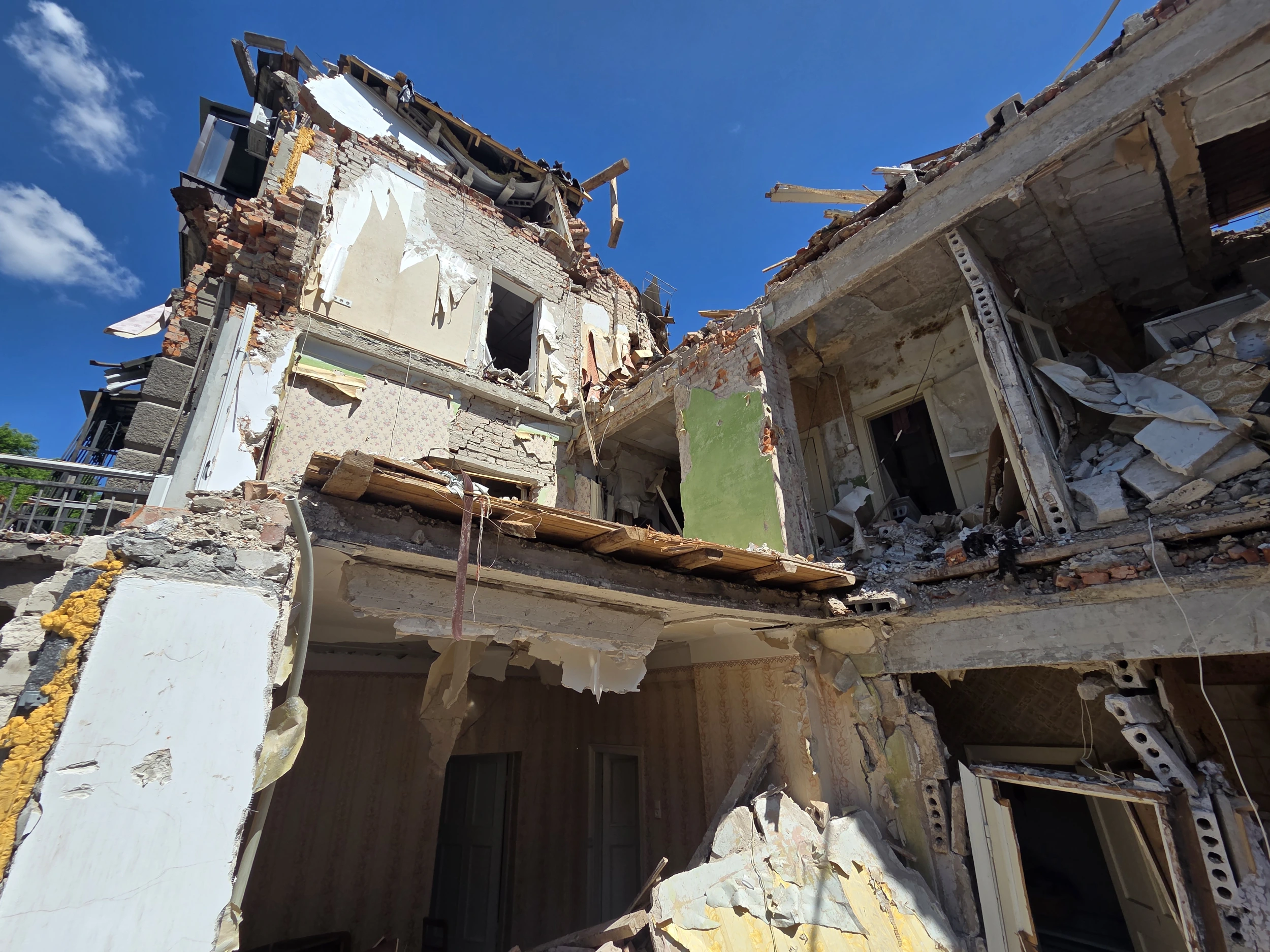 Destroyed house in Dnipro