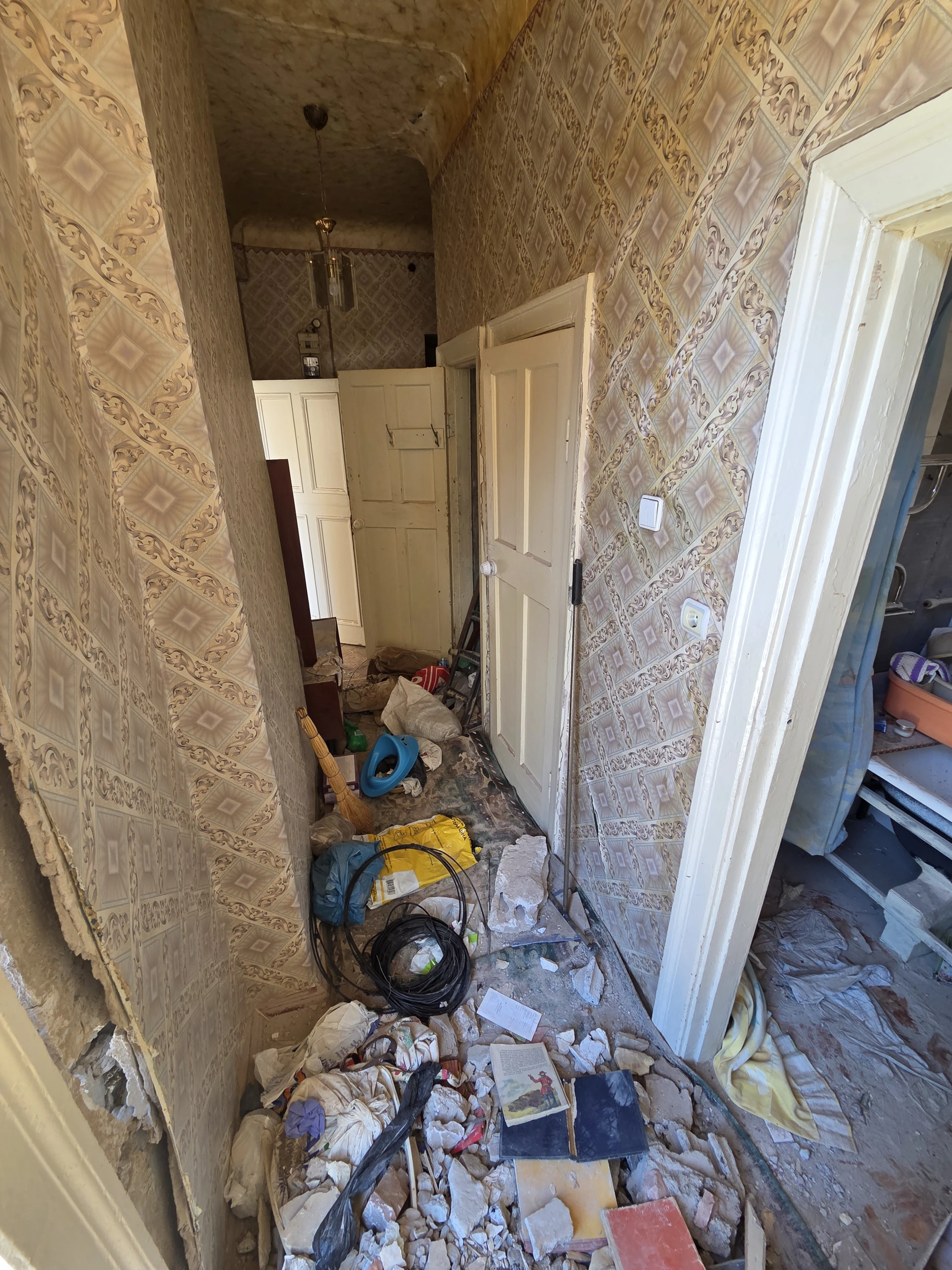 Destroyed house in Dnipro