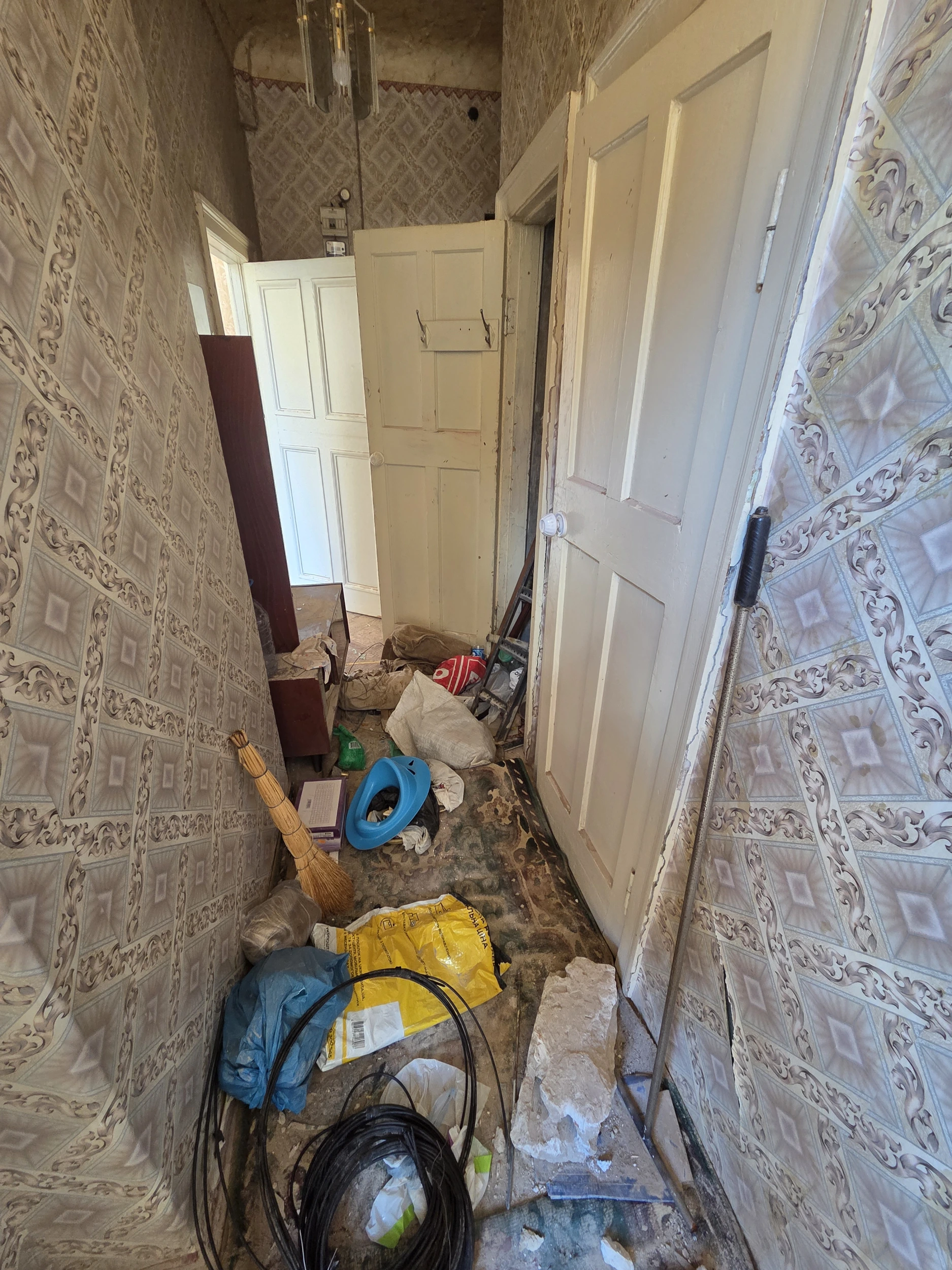 Destroyed house in Dnipro
