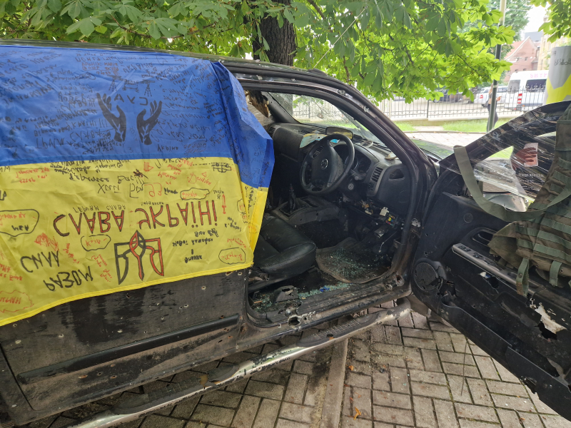 War damaged car